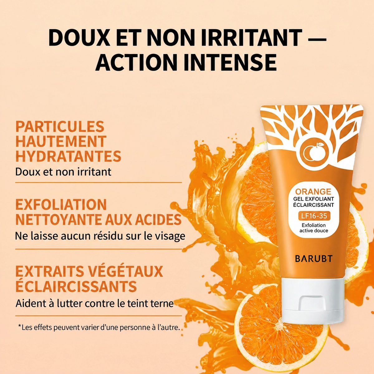 Gel exfoliant à  l'orange (2 ACHETÉS = 1 OFFERT 🎁)