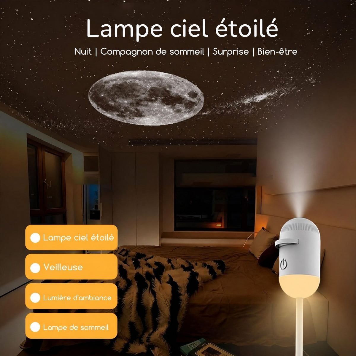 GalaxyLight™ | Projecteur Étoilé avec 6 Slides Incluses