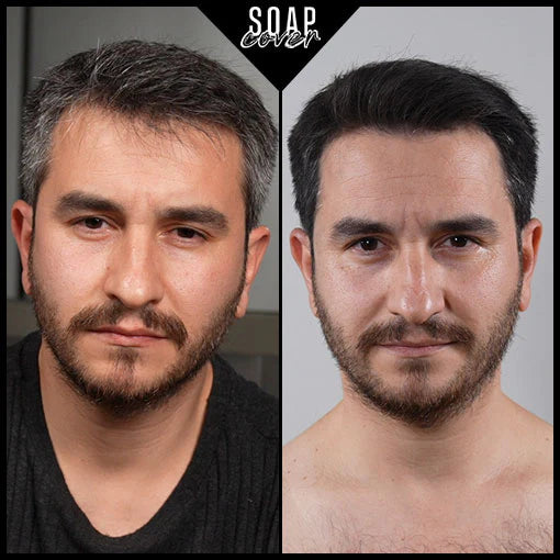 Savon noir - Shampoing solide anti cheveux blancs (2 achetés = 1 OFFERT🎁)